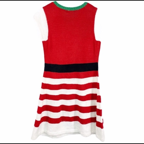 Christmas holiday embellished knit sweater dress - Picture 2 of 10